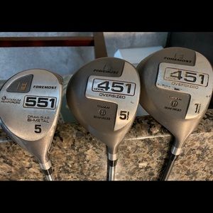 3 oversized Foremost golf clubs/woods.